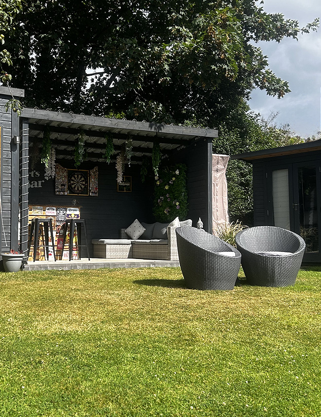   Take your garden to the next level with a custom-built summer house or outdoor bar. 